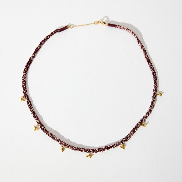 Prosperity Necklace- 22k Gold Beads with Silk Thread