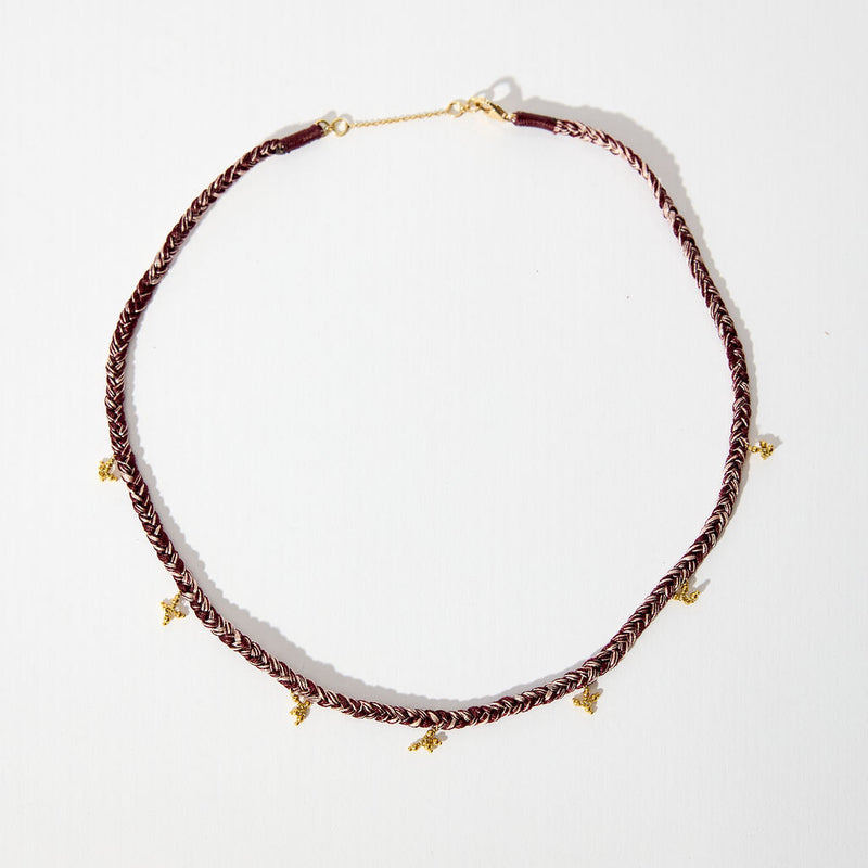 Prosperity Necklace- 22k Gold Beads with Silk Thread
