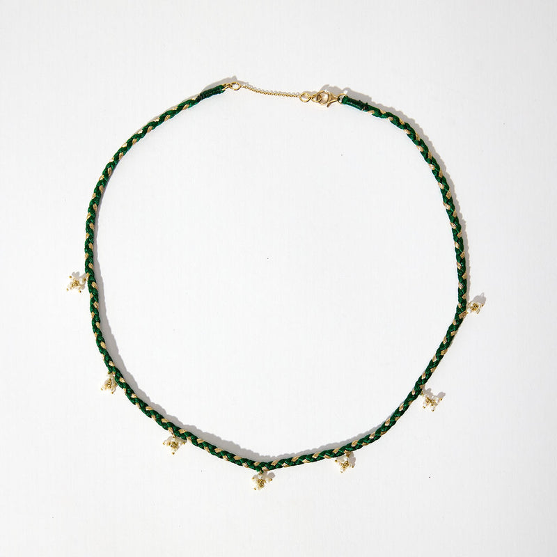 Prosperity Necklace- 22k Gold Beads with Silk Thread