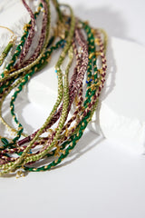 Prosperity Necklace- 22k Gold Beads with Silk Thread
