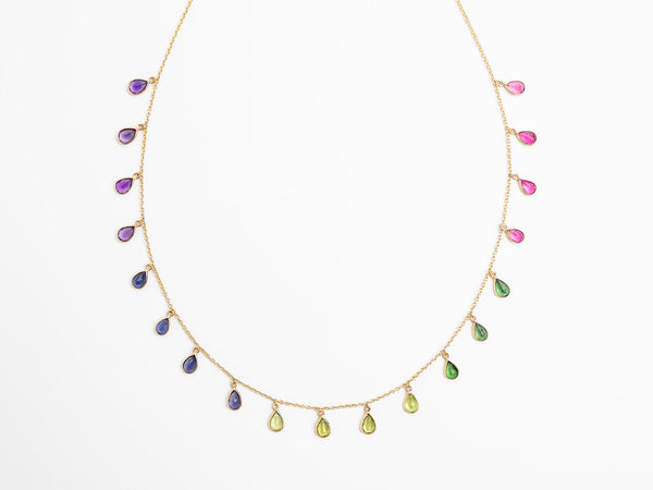 Multi Tourmaline Rainbow Necklace