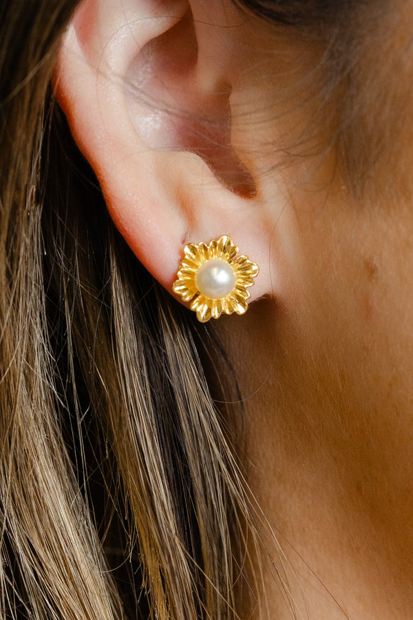 Pearl Phool Earring