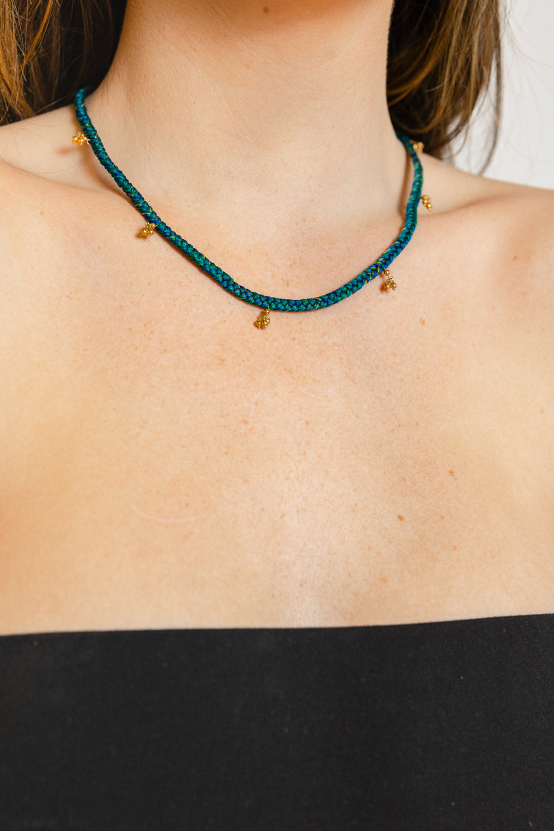 Prosperity Necklace- 22k Gold Beads with Silk Thread