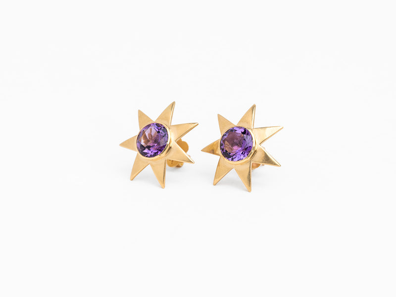 Gem Bijou Stud with Amethyst