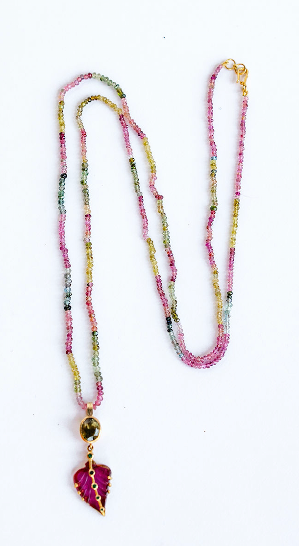 34" Multi Tourmaline Chain