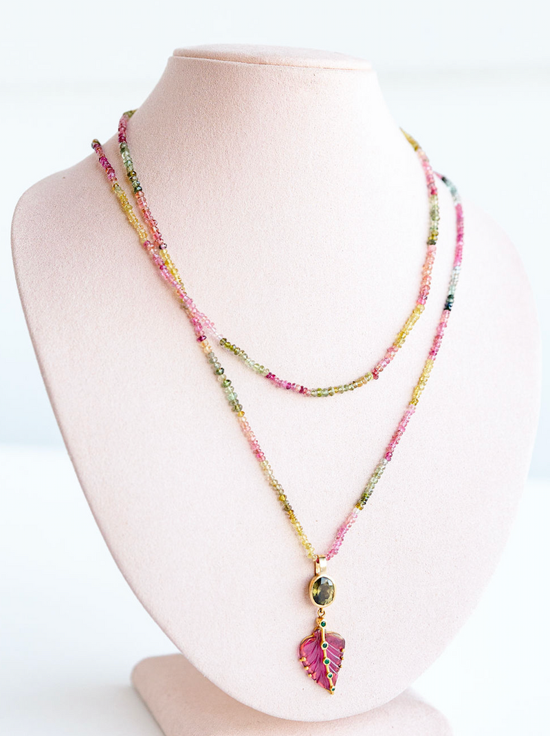 34" Multi Tourmaline Chain